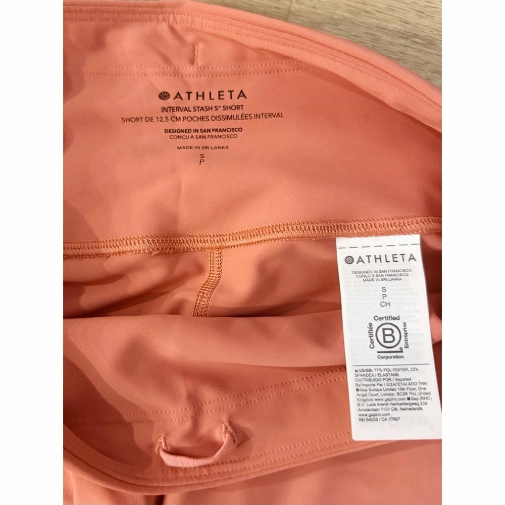 🆕 NWT Athleta Interval Stash 5” Short in Natural Rose - Picture 5 of 10